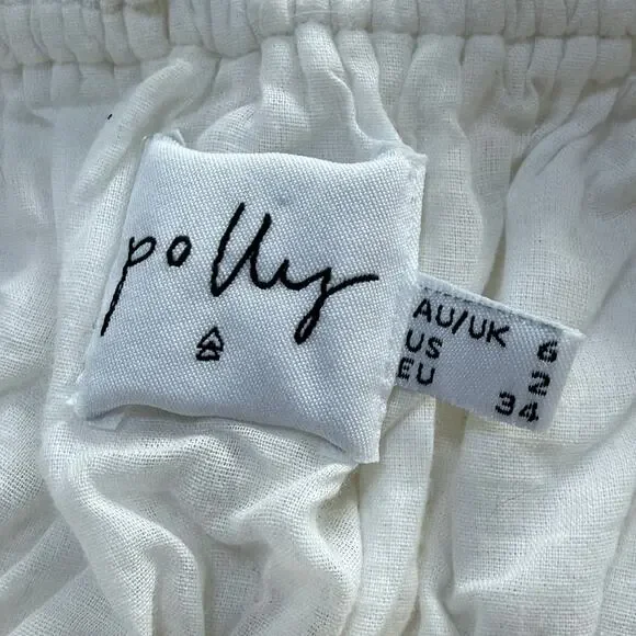 Princess Polly Elouise Dress Mini Dress Summer Dress Size 2 White - Picture 9 of 12